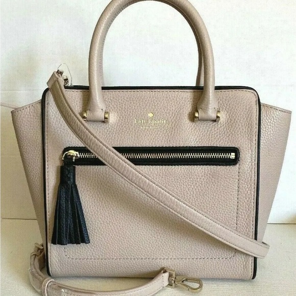 New Kate Spade Small Allyn Chester Street Leather Satchel handbag Warm Beige - Picture 2 of 8